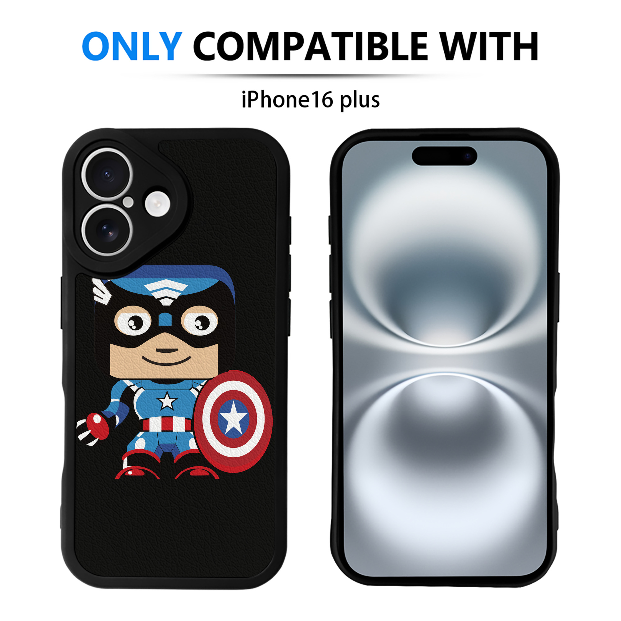 （画像用） アベンジャーズ The Avengers 【iPhone 16シリーズ対応】シリコンスマホケース（レザー調） 材質：シリコン